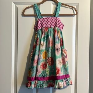 Matilda Jane Heads Hp Seven Up Girls Dress Size 6 EUC